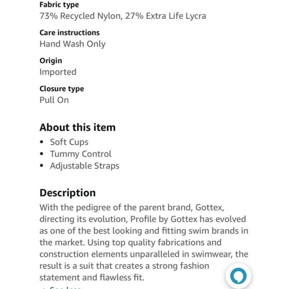 Profile By Gottex Swimsuit Womens 10 Purple Kundala Shoulder Ruffle One‎ Piece - Picture 5 of 8